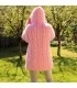 Pink hand Knit Mohair cardigan pink Handgestrickte pullover by Extravagantza