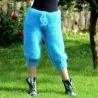 Summer Hand Knitted Mohair pants blue Handgestrickt pullover by Extravagantza