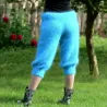 Summer Hand Knitted Mohair pants blue Handgestrickt pullover by Extravagantza
