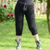 Summer Hand Knitted Mohair pants black Handgestrickt pullover by Extravagantza