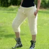 White Hand Knitted Mohair pants Handgestrickt pullover by Extravagantza