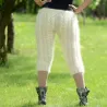 White Hand Knitted Mohair pants Handgestrickt pullover by Extravagantza