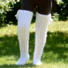 Hand knit mohair socks fuzzy stockings WHITE leg warmers by Extravagantza
