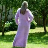 Hand Knitted Mohair Dress Lilac Fetish Sweater Turtleneck Handgestrickte pullover by EXTRAVAGANTZA.