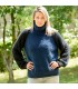 Hand Knit 100% Pure Angora Turtleneck Sweater Blue Black color