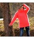 Hand Knitted Turtleneck Mohair Sweater Neon Orange color Fuzzy and Fluffy