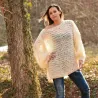 Summer Oversized Slouchy Hand Knitted 100 % Pure Wool Sweater White color boat neck