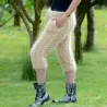 Light Beige Hand Knitted Mohair pants Handgestrickt pullover by Extravagantza