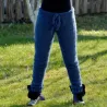 Blue Hand Knitted 100% Wool pants Handgestrickt pullover by Extravagantza
