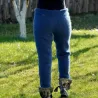 Blue Hand Knitted 100% Wool pants Handgestrickt pullover by Extravagantza