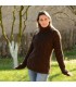 Cable Hand Knit 100 % wool Sweater dark brown handmade Turtleneck Handgestrickt pullover by Extravagantza