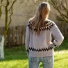 Icelandic Nordic Hand Knit 100 % wool Sweater dark grey handmade Turtleneck Handgestrickt pullover by Extravagantza
