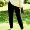 New Hand Knitted Mohair pants black Handgestrickt handmade pullover by Extravagantza