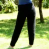 New Hand Knitted Mohair pants black Handgestrickt handmade pullover by Extravagantza