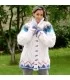 Handmade white Icelandic Nordic Hand Knit Mohair Coat Cardigan Fuzzy Turtleneck Handgestrickt pullover