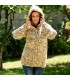 Super Thick Hand Knitted High Quality 100 % Pure Wool Hooded Cardigan Beige White mix by Extravagantza
