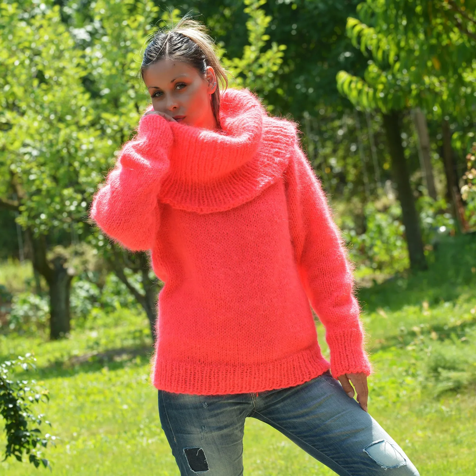 Super Sexy Hand Knit Mohair Sweater 