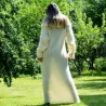 Super Sexy White Hand Knit Cowlneck Mohair Dress  Fetish by EXTRAVAGANTZA