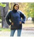 Cable Hand Knitted Mohair Ribbed Sweater Dark Gray Fuzzy Turtleneck by Extravagantza