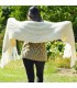 Ribbed Hand Knitted Wool Cable Scarf Soft White Color Shawl