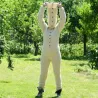 Sexy Hand Knitted Pure Wool Catsuite Sweater Bodysuit White Color Turtleneck