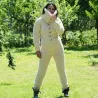 Sexy Hand Knitted Pure Wool Catsuite Sweater Bodysuit White Color Turtleneck