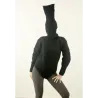 Sexy Hand Knitted Wool Sweater Bodysuit Black Color Turtleneck