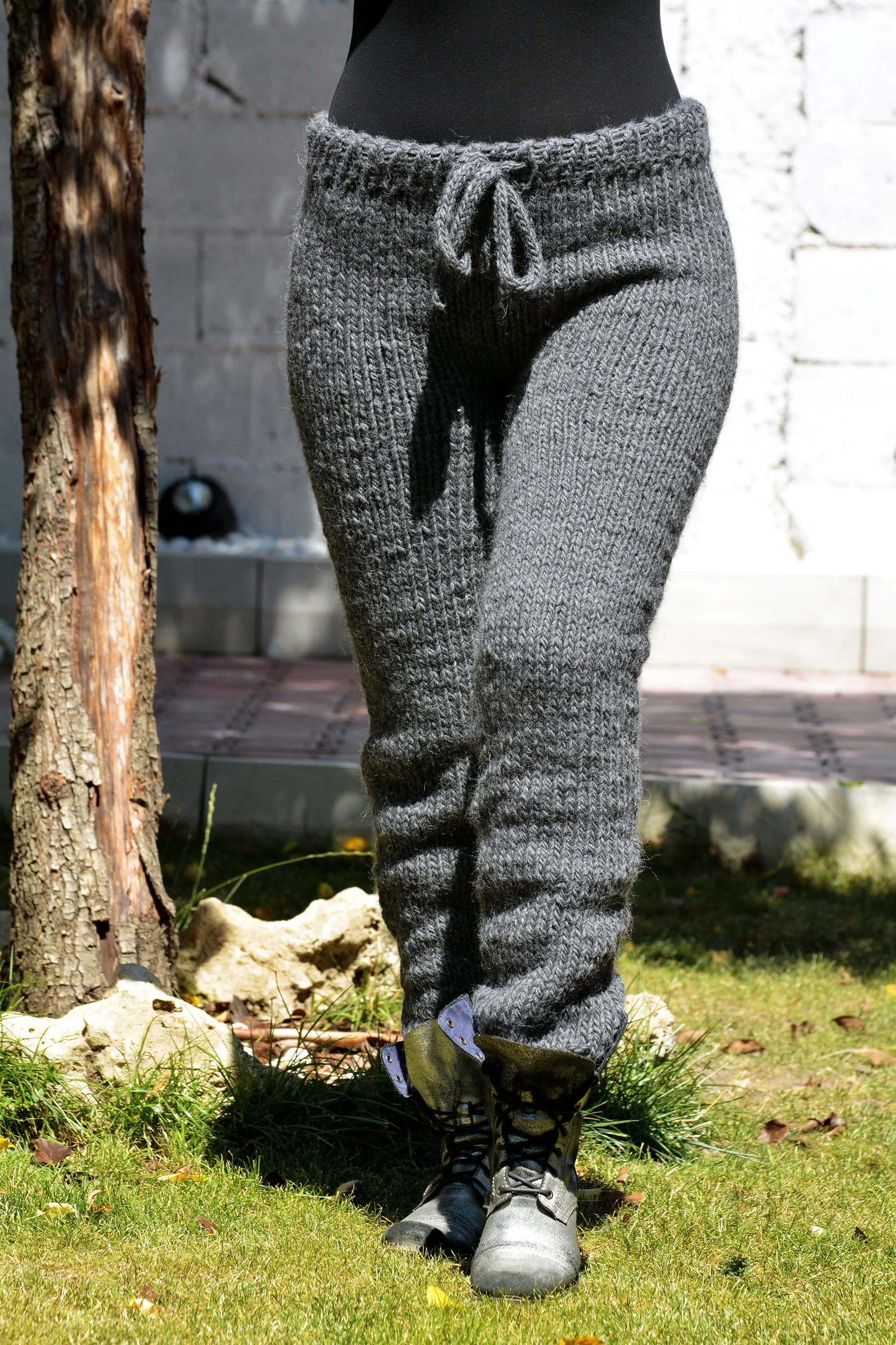 knit wool pants