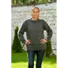 Black and White Hand Knit 100 % wool Sweater crewneck Handgestrickt handmade pullover by Extravagantza