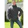 Dark Grey Cable Hand Knitted Chunky 100 % Pure Wool Turtleneck Sweater