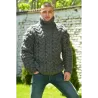 Dark Gray Cable Hand Knitted Chunky 100 % Pure Wool Turtleneck Sweater