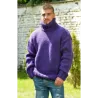 Lilac Hand Knitted 100 %  Wool Turtleneck Sweater Pullover Jumper